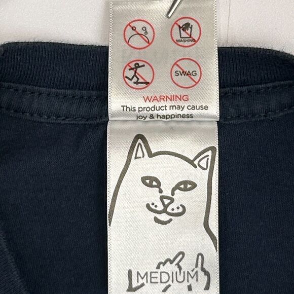 RIPNDIP Same Sh*t Different Day T Shirt Unisex Small Skater Skating Alien Black - Picture 6 of 8